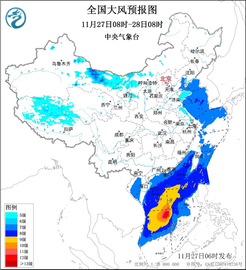 大风、台风、沙尘暴多预警齐发 12省区市部分地区有扬沙或浮尘